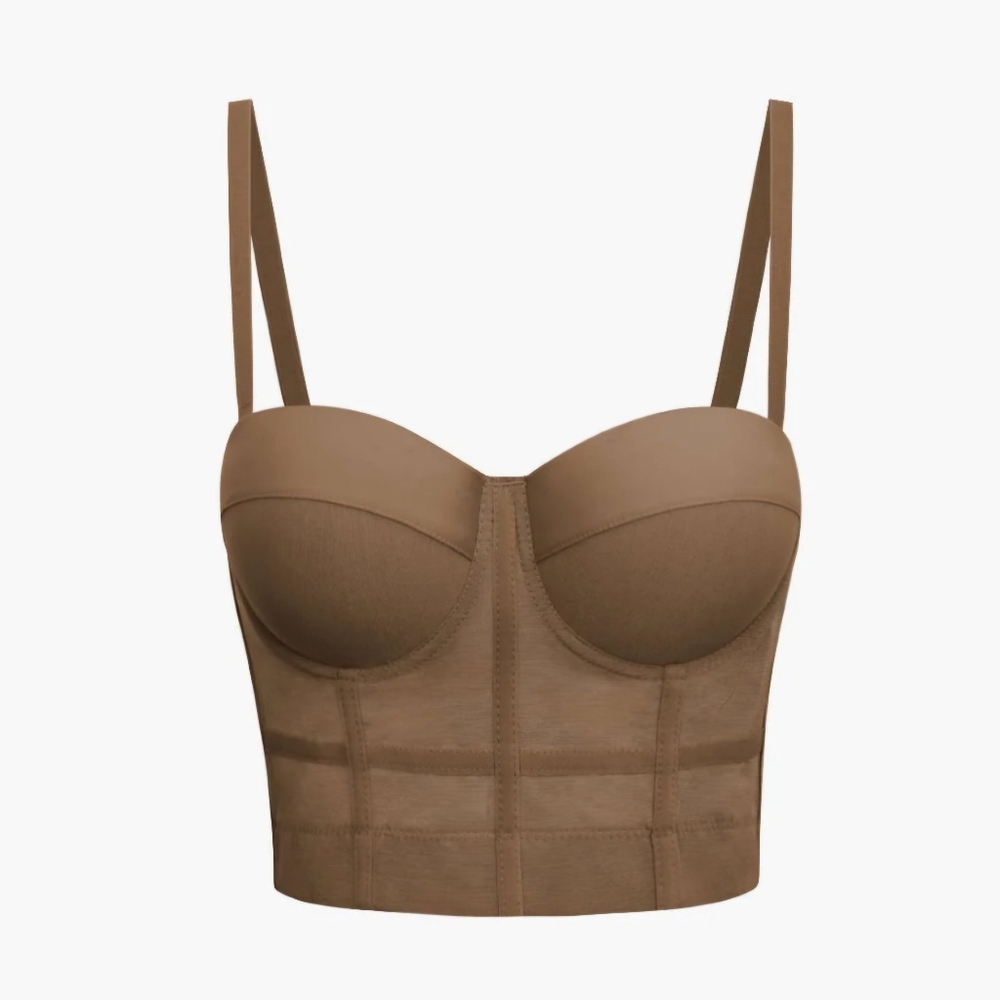 Mesh Underwire Bustier Top